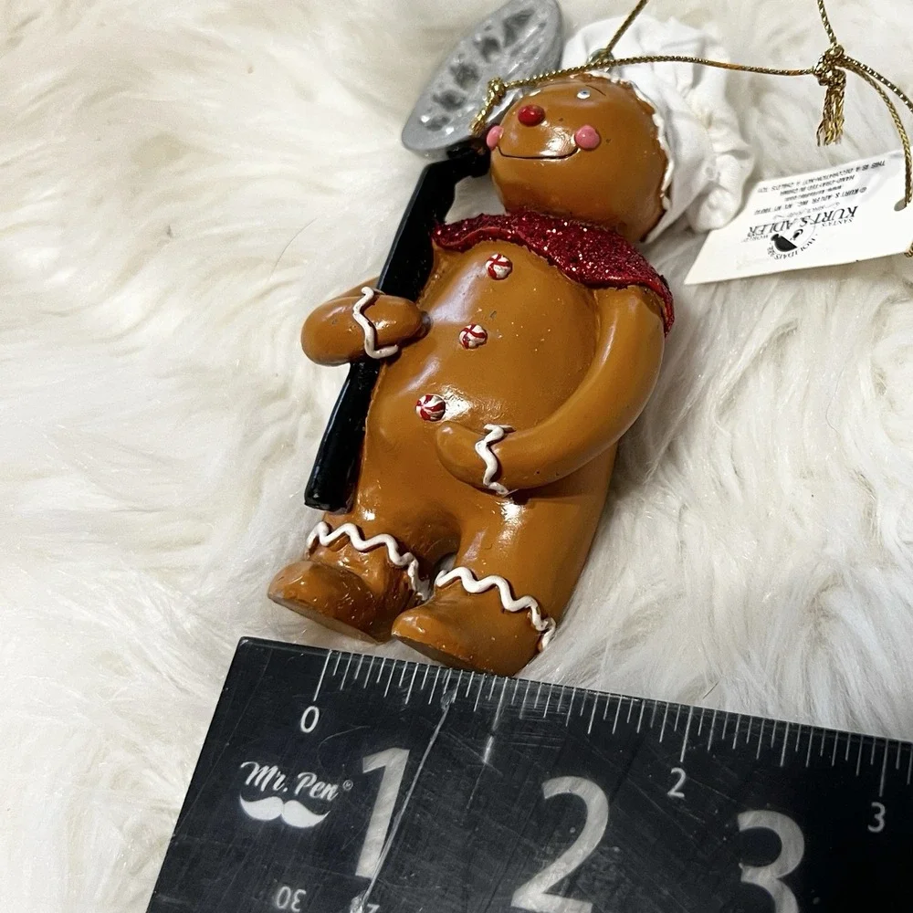 Vintage Kurt S Adler Gingerbread Man Ornament Chief Baking‎ Spoon 5
